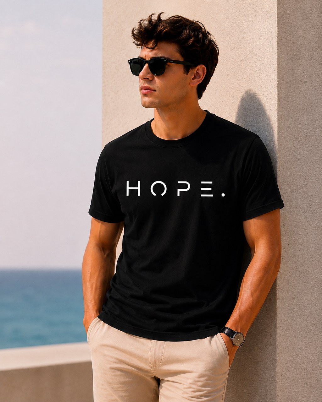 OFFMAN Signature Black Hope Cotton T shirt