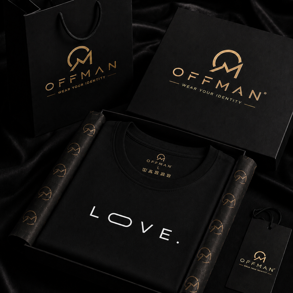 OFFMAN Signature Black Love Cotton T shirt