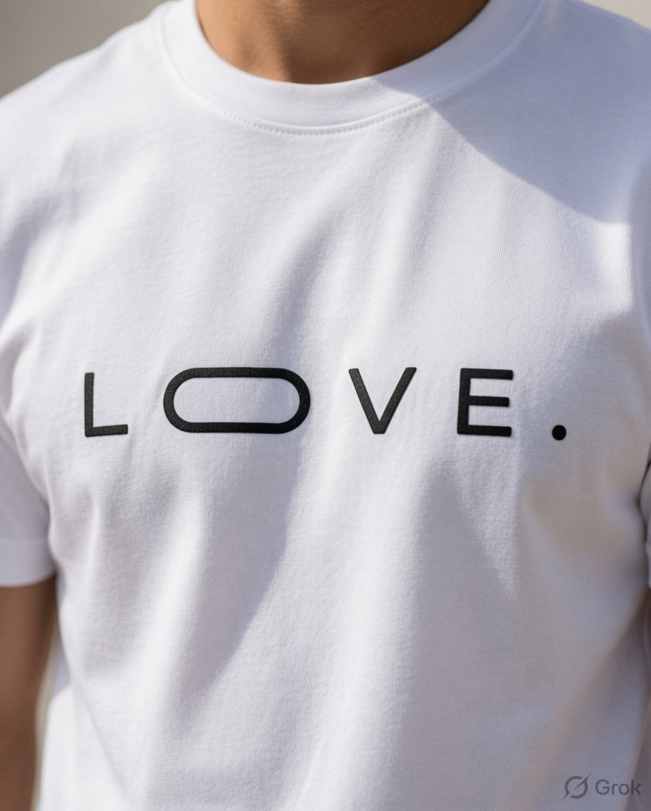 OFFMAN Signature White Love Cotton T shirt